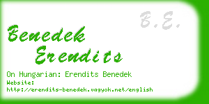 benedek erendits business card